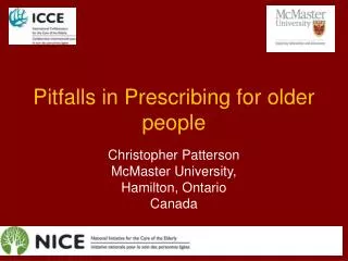 Pitfalls in Prescribing for older people