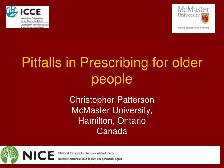 pitfalls in prescribing for older people