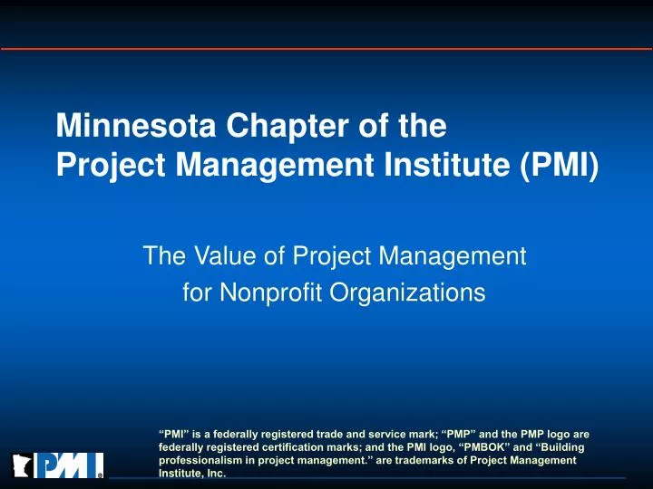 minnesota chapter of the project management institute pmi