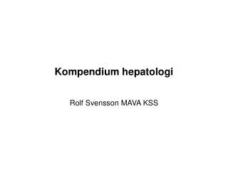 Kompendium hepatologi