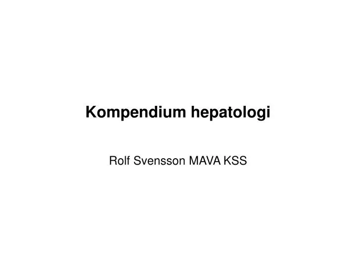 kompendium hepatologi