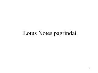 Lotus Notes pagrindai