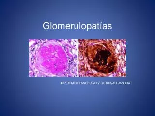 Glomerulopatías