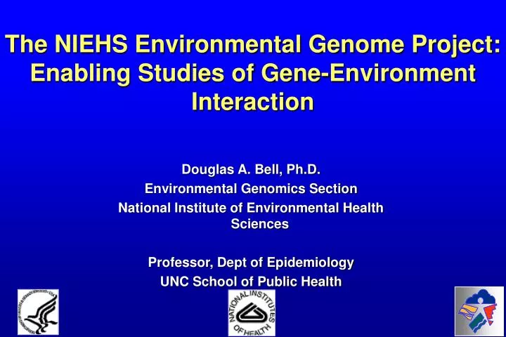 the niehs environmental genome project enabling studies of gene environment interaction