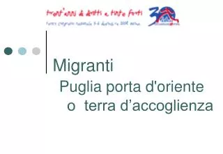 Migranti Puglia porta d'oriente o terra d’accoglienza