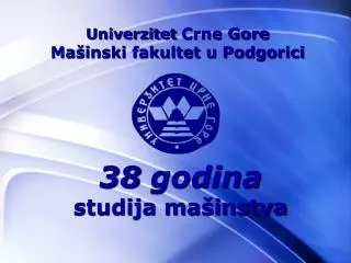 Univerzitet Crne Gore Mašinski fakultet u Podgorici