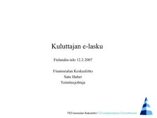 kuluttajan e lasku