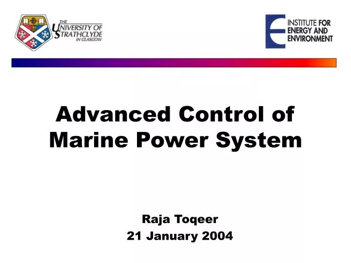 advanced control of marine power system