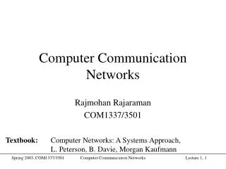 Computer Communication Networks