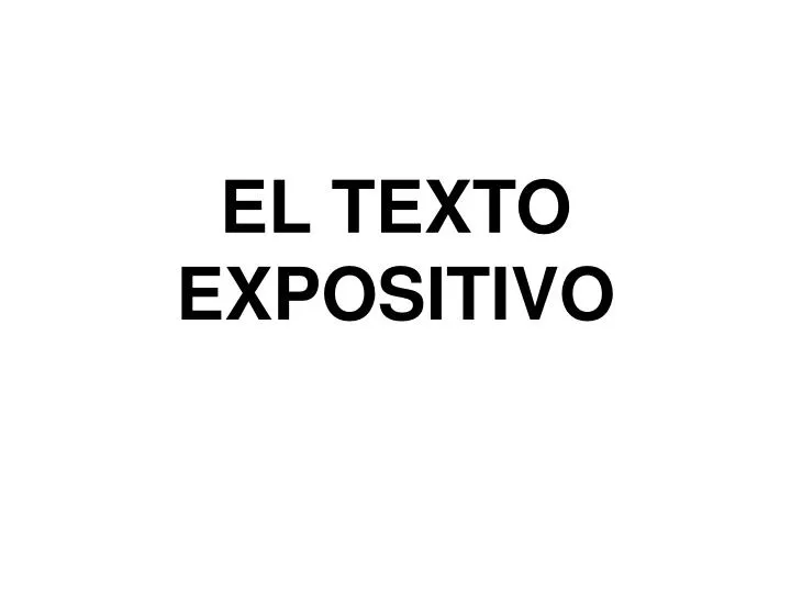 el texto expositivo