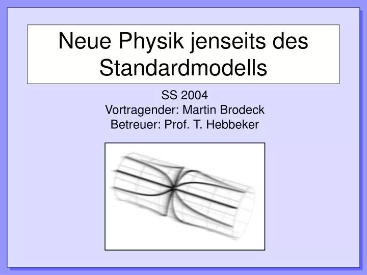 neue physik jenseits des standardmodells