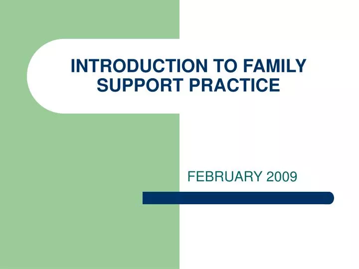 introduction to family support practice