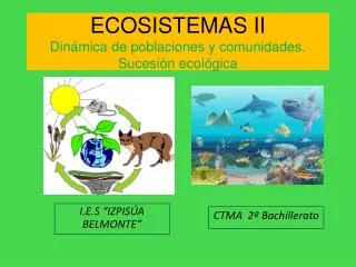 ECOSISTEMAS II Dinámica de poblaciones y comunidades. Sucesión ecológica