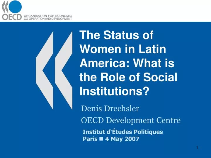 the status of women in latin america what is the role of social institutions