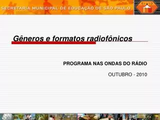 g neros e formatos radiof nicos