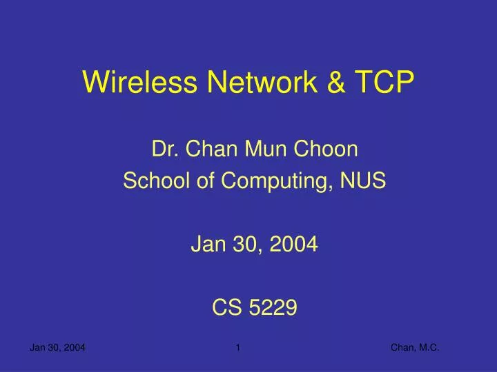 wireless network tcp