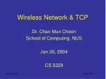 Wireless Network & TCP - slide 1