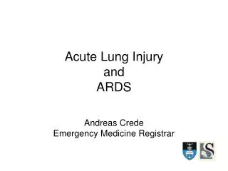 Acute Lung Injury and ARDS