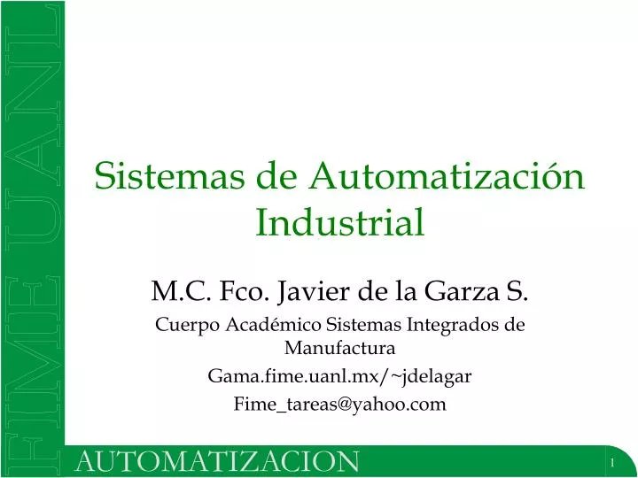 sistemas de automatizaci n industrial