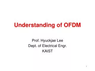 Understanding of OFDM