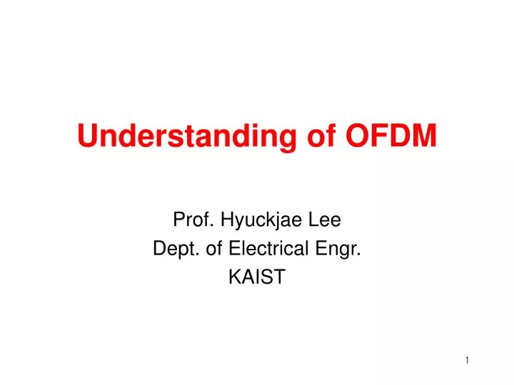 understanding of ofdm