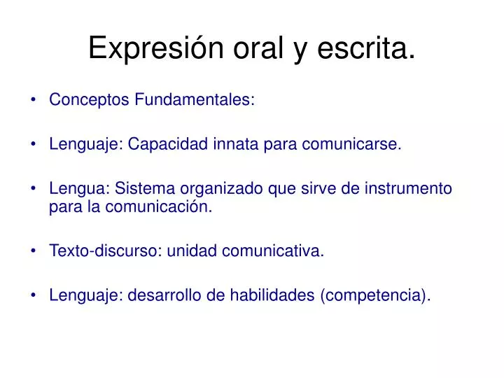 expresi n oral y escrita