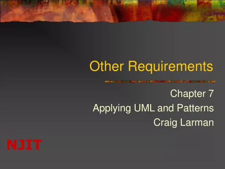 other requirements