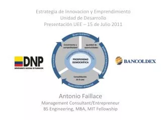 Estrategia de Innovacion y Emprendimiento Unidad de Desarrollo Presentación UEE – 15 de Julio 2011