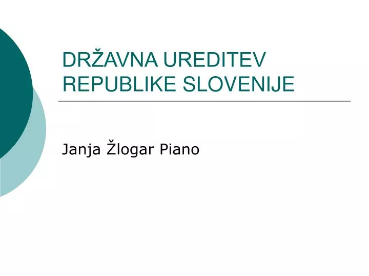 dr avna ureditev republike slovenije