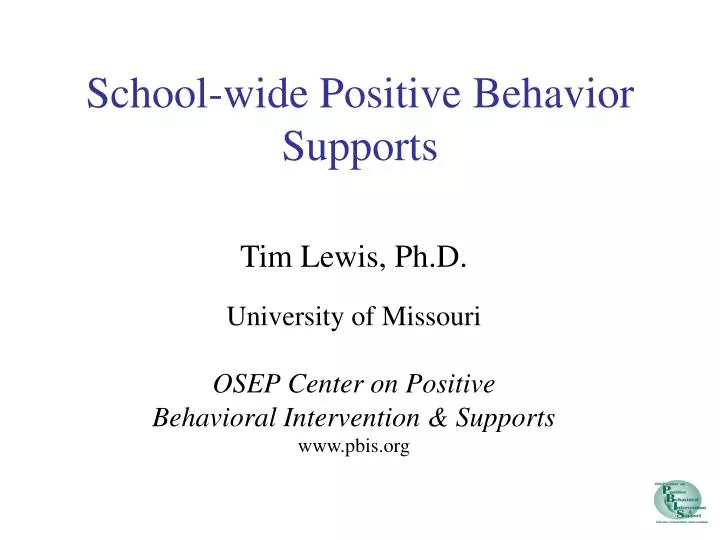 school wide positive behavior supports