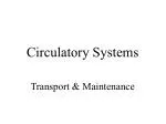 Circulatory Systems - slide 1