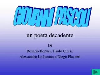 un poeta decadente