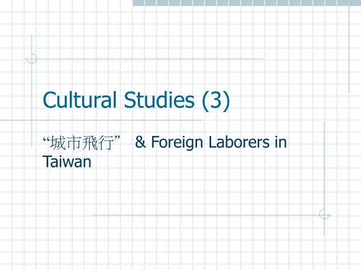 cultural studies 3