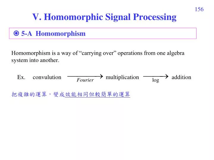 v homomorphic signal processing