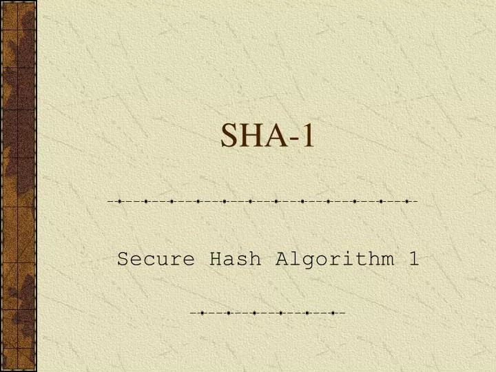 sha 1