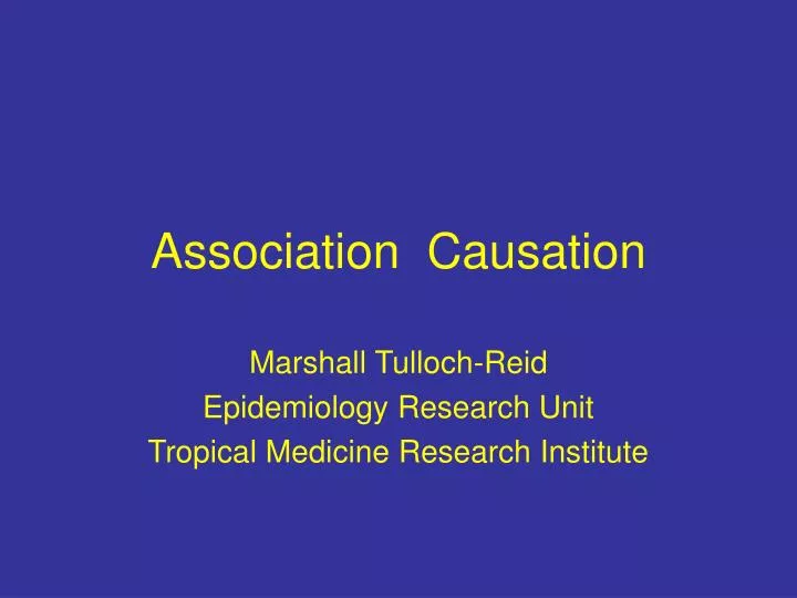 association causation