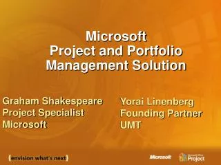 Microsoft Project and Portfolio Management Solution
