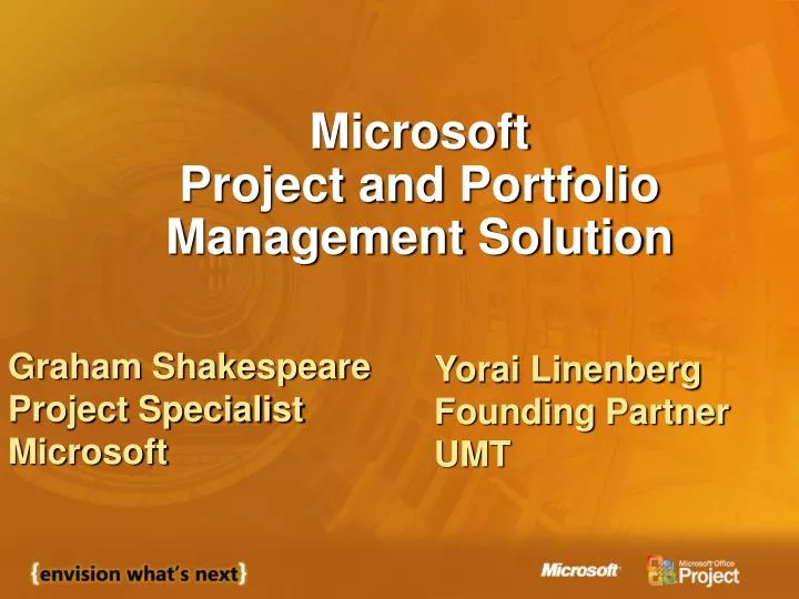 microsoft project and portfolio management solution