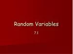 Random Variables - slide 1