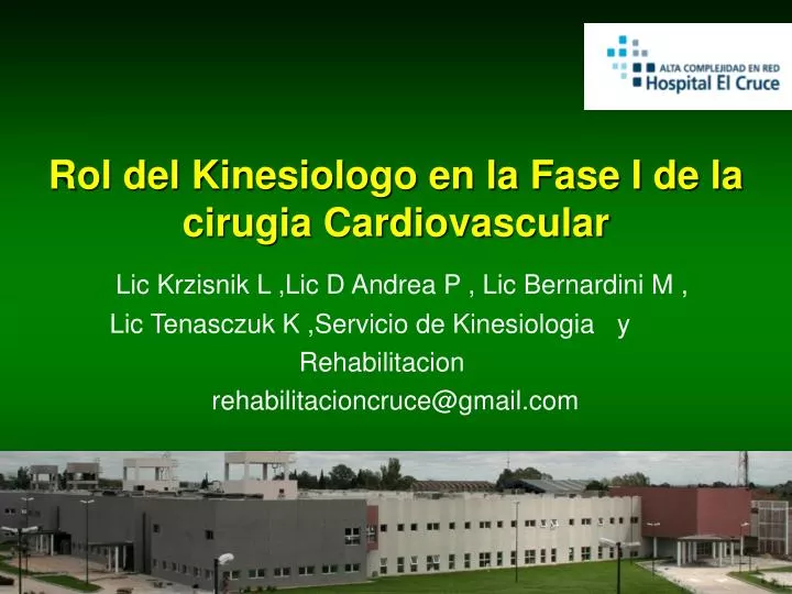 rol del kinesiologo en la fase i de la cirugia cardiovascular