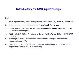 Introductory to NMR Spectroscopy