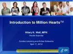 Introduction to Million Hearts TM
