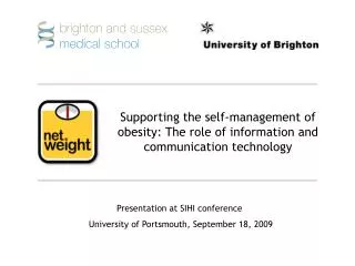 Supporting the self-management of obesity: The role of information and communication technology