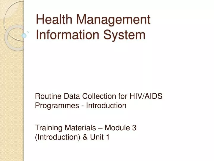 health management information system