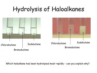 Hydrolysis of Haloalkanes