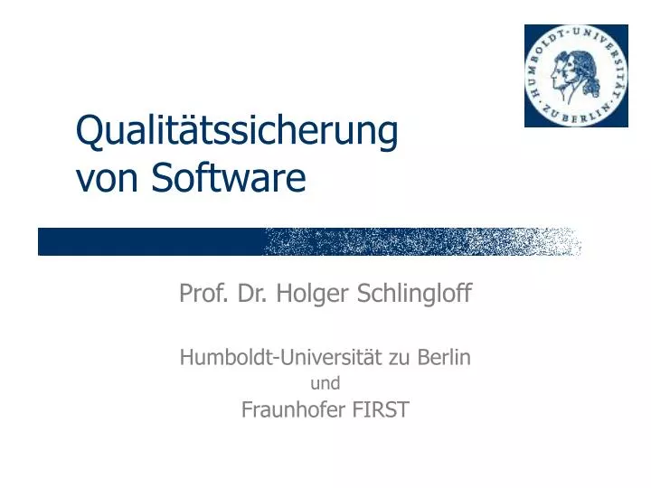 qualit tssicherung von software