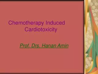 Chemotherapy Induced Cardiotoxicity