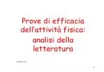 Le conoscenze storiche - slide 1