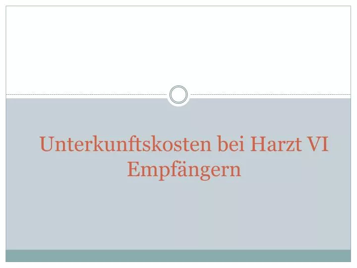 unterkunftskosten bei harzt vi empf ngern