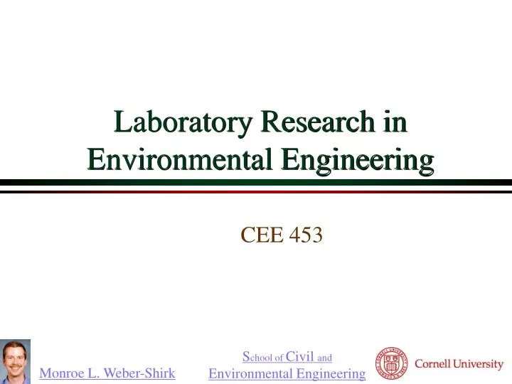 laboratory research in environmental engineering